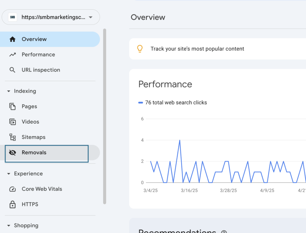 Remove a single link from indexing on your site using Google Search Console